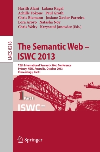 صورة الغلاف: The Semantic Web - ISWC 2013 9783642413346