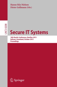 Cover image: Secure IT Systems 9783642414879