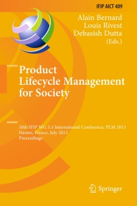 Imagen de portada: Product Lifecycle Management for Society 9783642415005