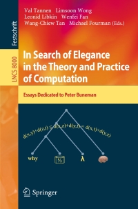 Cover image: In Search of Elegance in the Theory and Practice of Computation 9783642416590