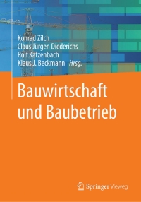 Cover image: Bauwirtschaft und Baubetrieb 9783642418693