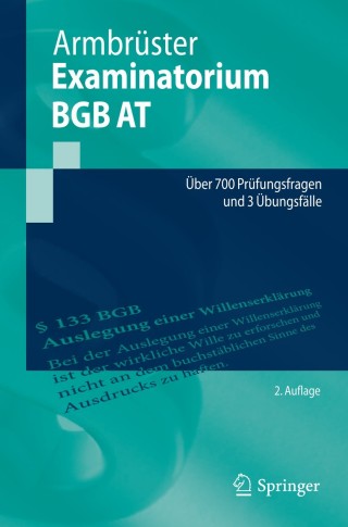 Cover image: Examinatorium BGB AT 2nd edition 9783642451225