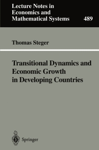 Cover image: Transitional Dynamics and Economic Growth in Developing Countries 9783540675631