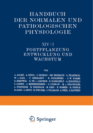 Cover image: Fortpflanzung; Entwicklung und Wachstum. 2 Teile. 1926/27 9783642503481