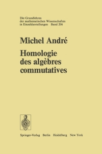 Titelbild: Homologie des algebres commutatives 9783540065210