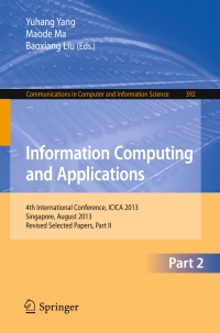 表紙画像: Information Computing and Applications 9783642537028
