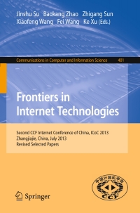 表紙画像: Frontiers in Internet Technologies 9783642539589