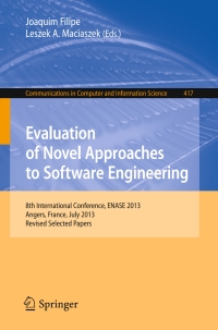 Omslagafbeelding: Evaluation of Novel Approaches to Software Engineering 9783642540912