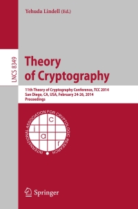 Imagen de portada: Theory of Cryptography 9783642542411