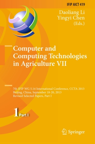 Omslagafbeelding: Computer and Computing Technologies in Agriculture VII 9783642543432