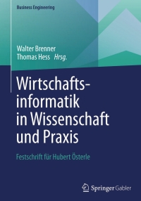 Cover image: Wirtschaftsinformatik in Wissenschaft und Praxis 9783642544101