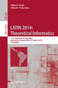 Cover image: LATIN 2014: Theoretical Informatics 9783642544224