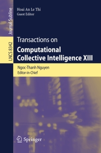 Immagine di copertina: Transactions on Computational Collective Intelligence XIII 9783642544545