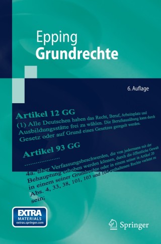 Imagen de portada: Grundrechte 6th edition 9783642546570