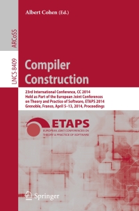 Cover image: Compiler Construction 9783642548062