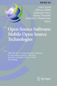 Titelbild: Open Source Software: Mobile Open Source Technologies 9783642551277