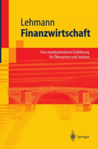 Cover image: Finanzwirtschaft 9783540006701