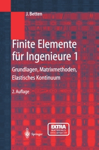 Titelbild: Finite Elemente für Ingenieure 1 2nd edition 9783540004387