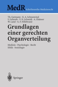 Cover image: Grundlagen einer gerechten Organverteilung 9783540001577