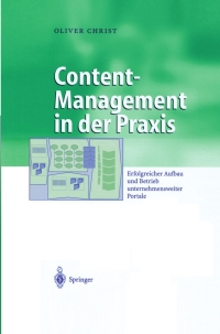 Imagen de portada: Content-Management in der Praxis 9783540001034