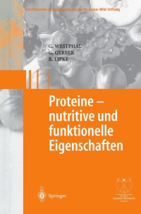 صورة الغلاف: Proteine - nutritive und funktionelle Eigenschaften 9783642624346