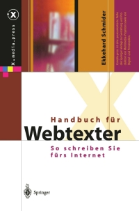 Cover image: Handbuch für Webtexter 9783540441045