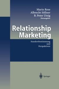 Imagen de portada: Relationship Marketing 1st edition 9783540440550