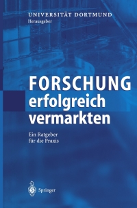 Imagen de portada: Forschung erfolgreich vermarkten 9783540440789