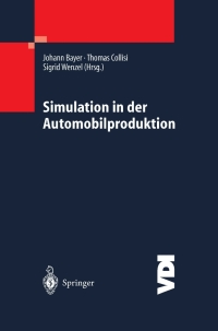 Cover image: Simulation in der Automobilproduktion 1st edition 9783540441922
