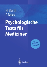Imagen de portada: Psychologische Tests für Mediziner 1st edition 9783540435037
