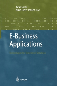 Titelbild: E-Business Applications 1st edition 9783540436638