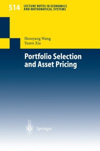 Cover image: Portfolio Selection and Asset Pricing 9783540429159