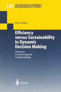 Cover image: Efficiency versus Sustainability in Dynamic Decision Making 9783540439066