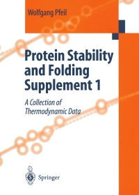 صورة الغلاف: Protein Stability and Folding Supplement 1 9783540421689