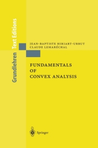 Cover image: Fundamentals of Convex Analysis 9783540422051
