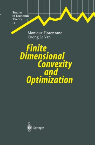 Cover image: Finite Dimensional Convexity and Optimization 9783540415169
