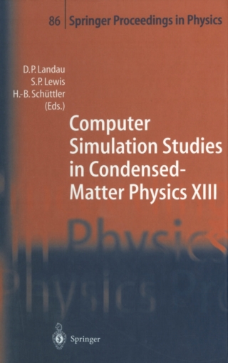 Cover image: Computer Simulation Studies in Condensed-Matter Physics XIII 1st edition 9783540411901