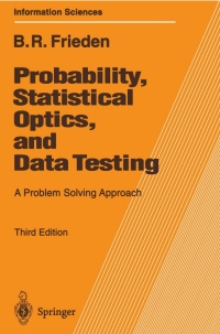 Cover image: Probability, Statistical Optics, and Data Testing 3rd edition 9783540417088