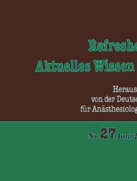 Cover image: Refresher Course. Aktuelles Wissen für Anästhesisten 9783540416937