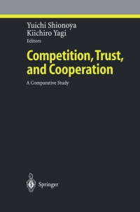 Cover image: Competition, Trust, and Cooperation 1st edition 9783540678700