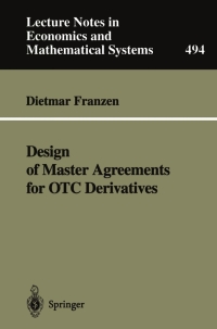 Cover image: Design of Master Agreements for OTC Derivatives 9783540679349