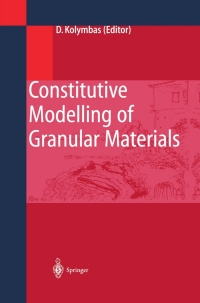 Imagen de portada: Constitutive Modelling of Granular Materials 9783540669197