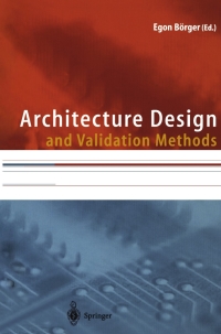 Cover image: Architecture Design and Validation Methods 1st edition 9783540649762