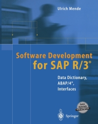 Cover image: Software Development for SAP R/3® 9783540647850