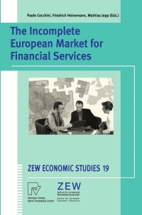 Imagen de portada: The Incomplete European Market for Financial Services 1st edition 9783790800135