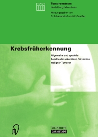 Imagen de portada: Krebsfrüherkennung 1st edition 9783798513921