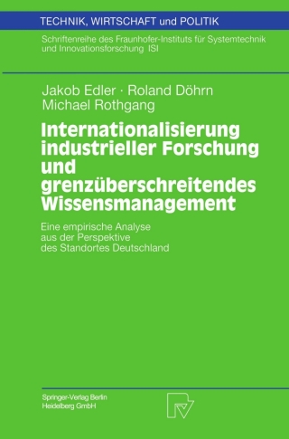 Cover image: Internationalisierung industrieller Forschung und grenzüberschreitendes Wissensmanagement 9783790800975