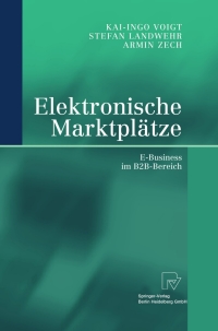 Cover image: Elektronische Marktplätze 9783790800524