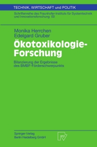 Imagen de portada: Ökotoxikologie-Forschung 9783790800357