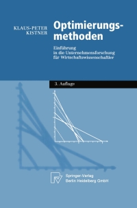 表紙画像: Optimierungsmethoden 3rd edition 9783790800432